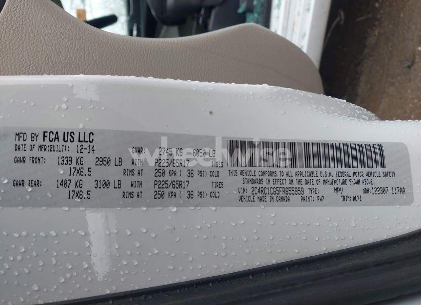 Photo 9 of 2015 Chrysler Town & COUNTRY TOURING-L (VIN 2C4RC1CG5FR655959)