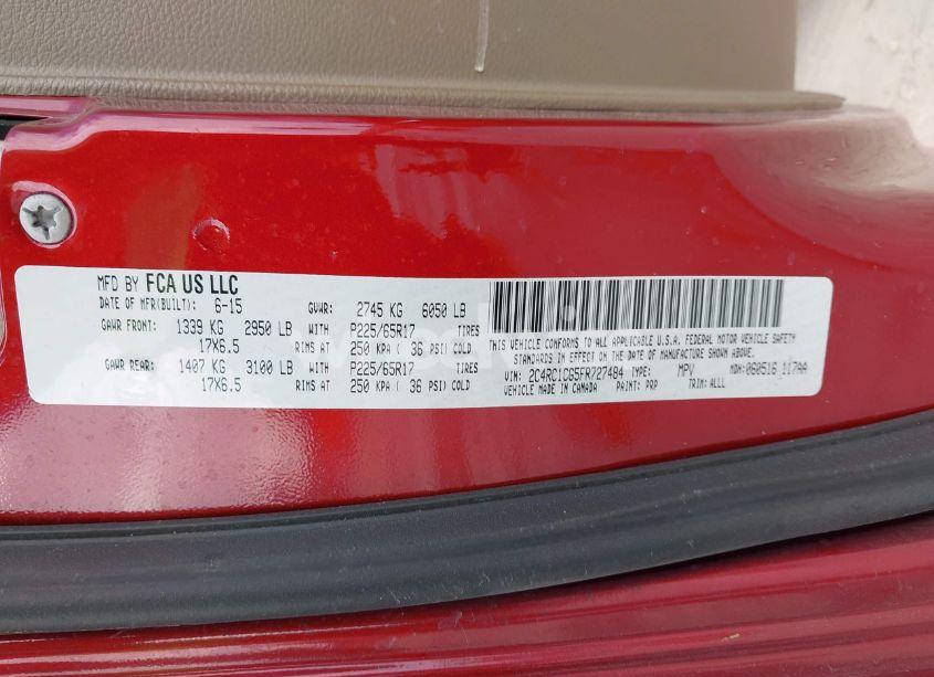 Photo 9 of 2015 Chrysler Town & COUNTRY TOURING-L (VIN 2C4RC1CG5FR727484)