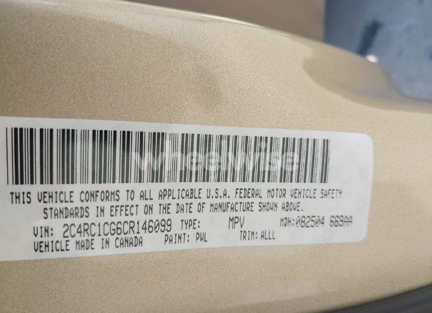 Photo 9 of 2012 Chrysler Town & COUNTRY TOURING-L (VIN 2C4RC1CG6CR146099)