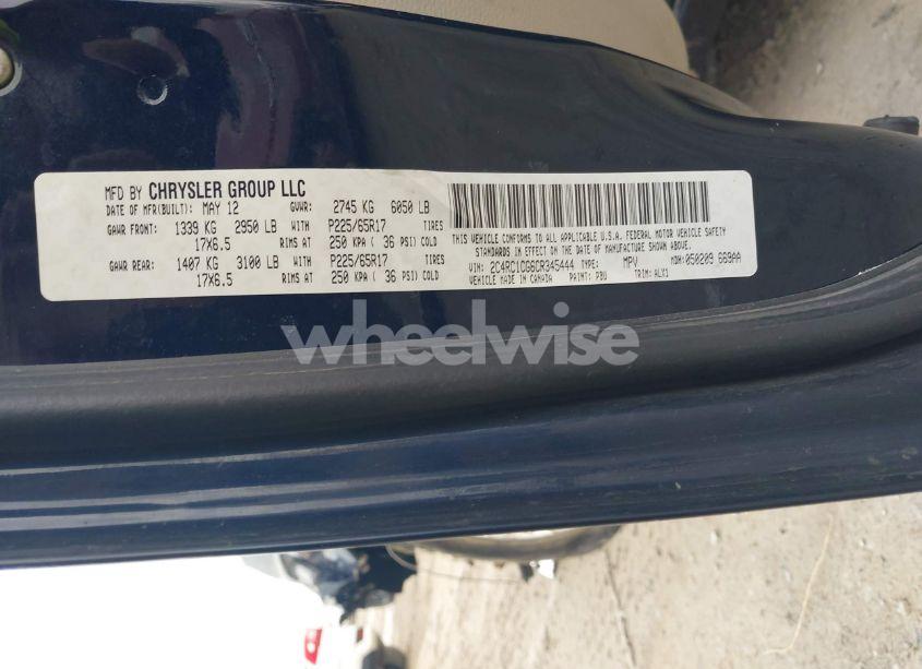 Photo 9 of 2012 Chrysler Town & COUNTRY TOURING-L (VIN 2C4RC1CG6CR345444)