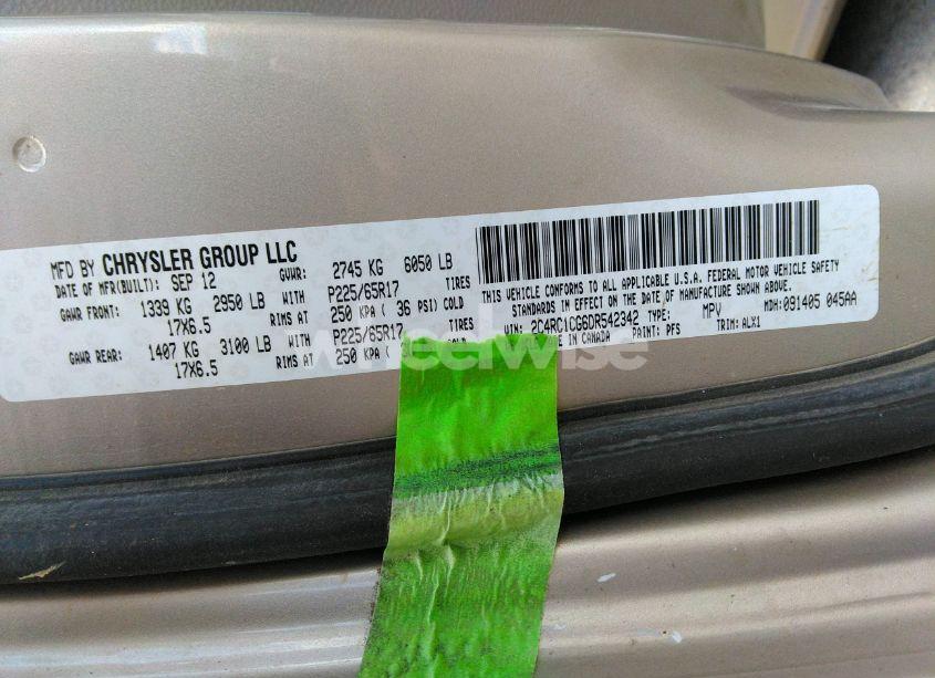 Photo 8 of 2013 Chrysler Town & COUNTRY TOURING-L (VIN 2C4RC1CG6DR542342)