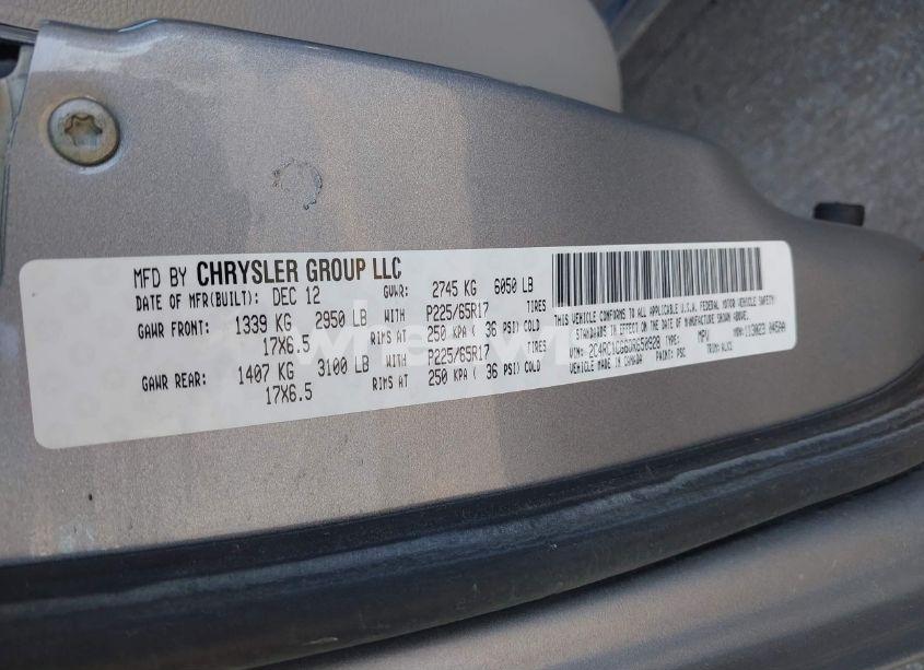 Photo 9 of 2013 Chrysler Town & COUNTRY TOURING-L (VIN 2C4RC1CG6DR650928)