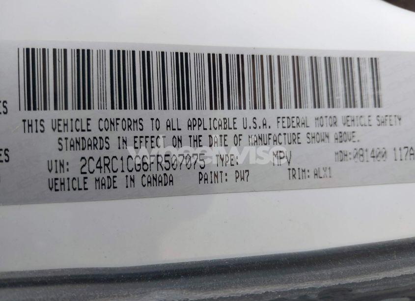 Photo 9 of 2015 Chrysler Town & COUNTRY TOURING-L (VIN 2C4RC1CG6FR507075)