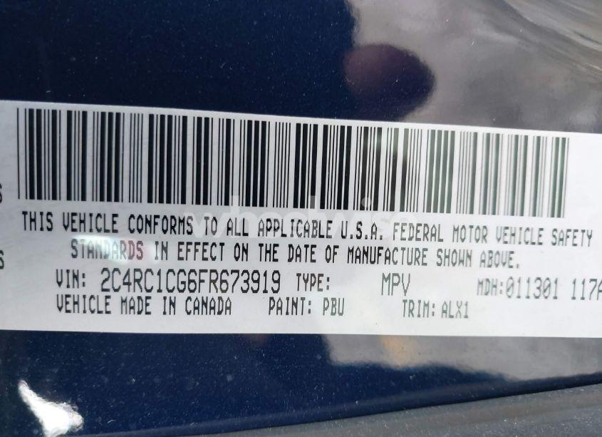 Photo 9 of 2015 Chrysler Town & COUNTRY TOURING-L (VIN 2C4RC1CG6FR673919)