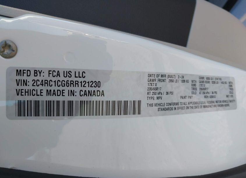 Photo 9 of 2024 Chrysler Voyager LX (VIN 2C4RC1CG6RR121230)