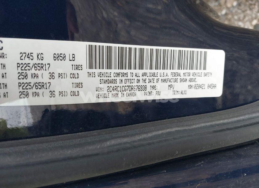 Photo 9 of 2013 Chrysler Town & COUNTRY TOURING-L (VIN 2C4RC1CG7DR676938)