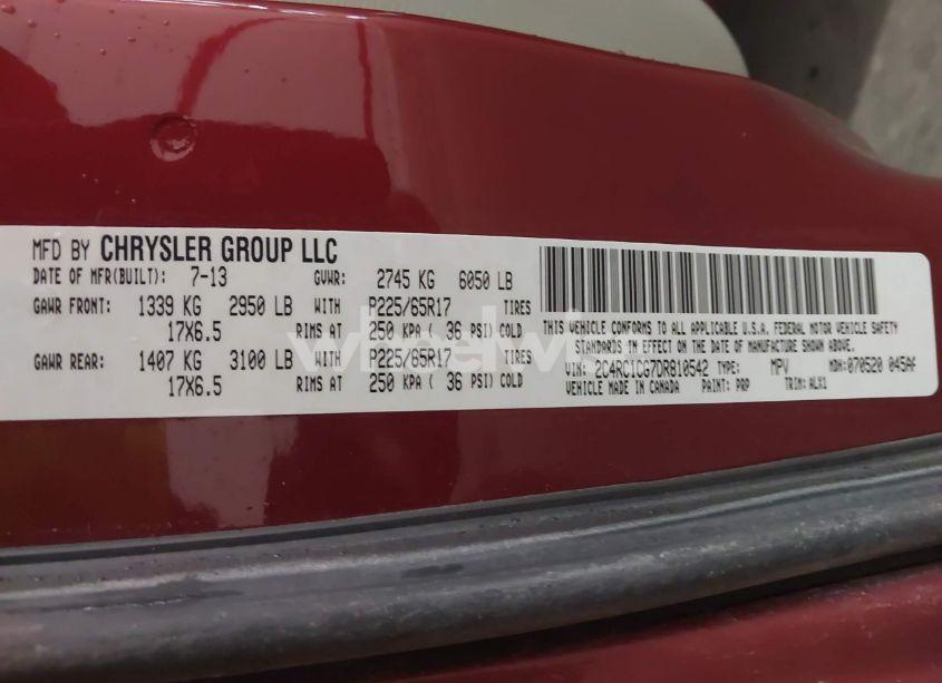 Photo 9 of 2013 Chrysler Town & COUNTRY TOURING-L (VIN 2C4RC1CG7DR810542)