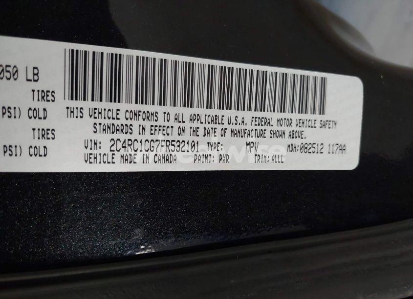 Photo 9 of 2015 Chrysler Town & COUNTRY TOURING-L (VIN 2C4RC1CG7FR532101)