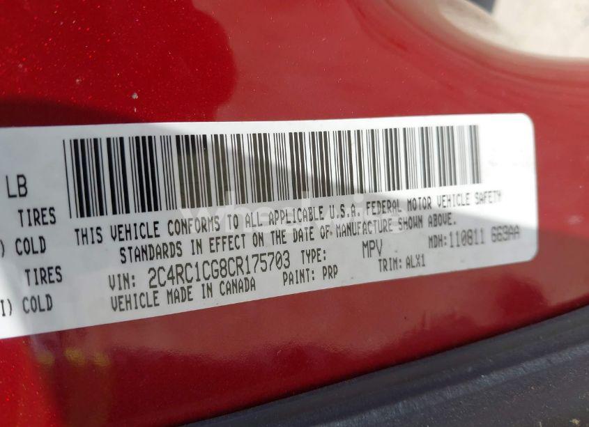 Photo 9 of 2012 Chrysler Town & COUNTRY TOURING-L (VIN 2C4RC1CG8CR175703)