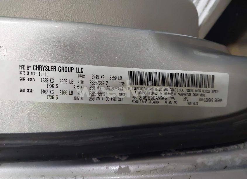 Photo 9 of 2012 Chrysler Town & COUNTRY TOURING-L (VIN 2C4RC1CG8CR209056)