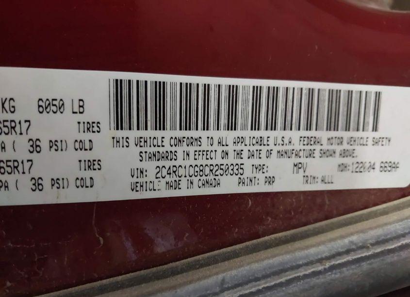 Photo 9 of 2012 Chrysler Town & COUNTRY TOURING-L (VIN 2C4RC1CG8CR250335)