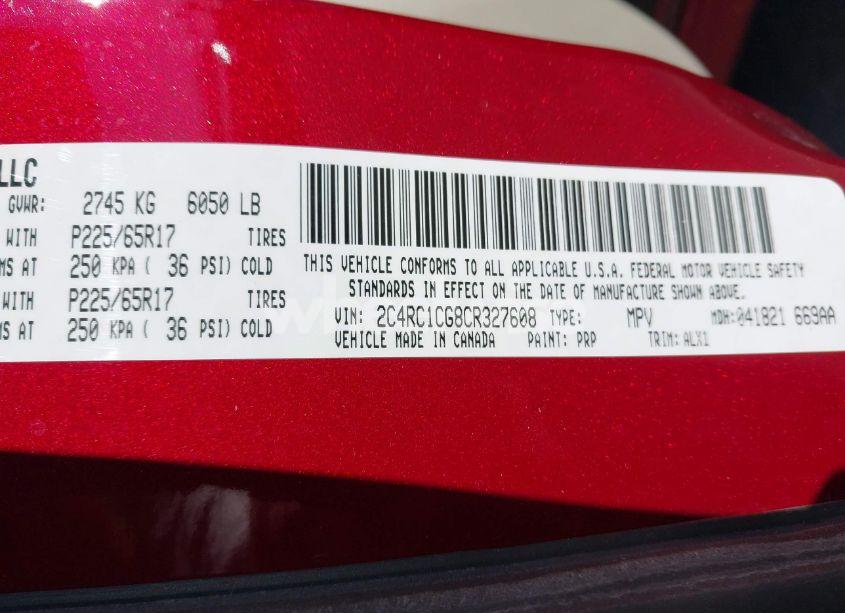 Photo 9 of 2012 Chrysler Town & COUNTRY TOURING-L (VIN 2C4RC1CG8CR327608)