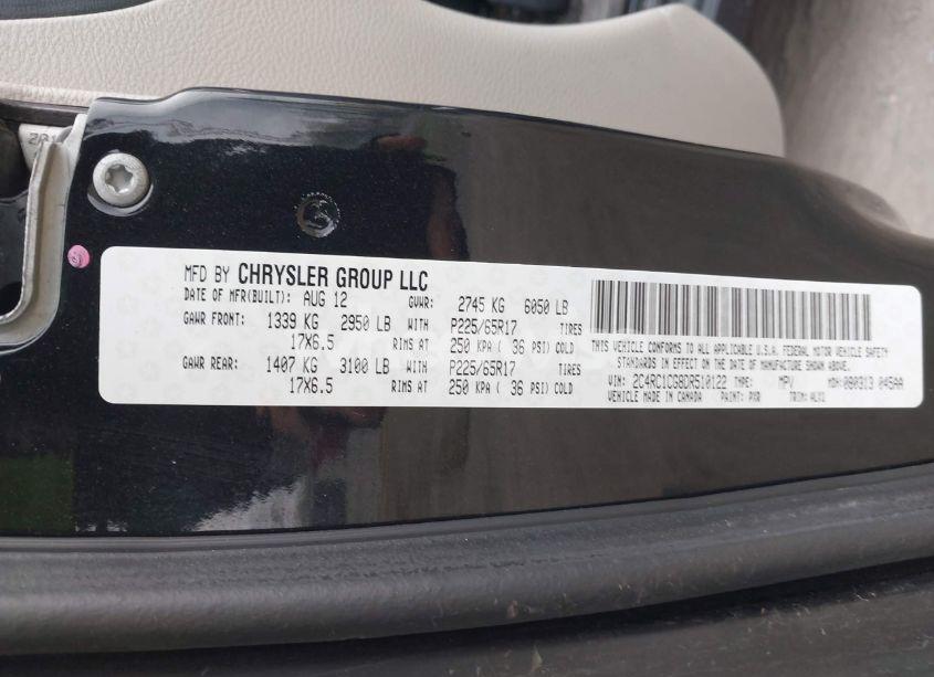 Photo 9 of 2013 Chrysler Town & COUNTRY TOURING-L (VIN 2C4RC1CG8DR510122)