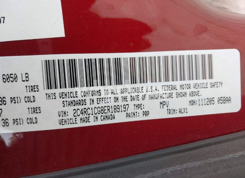 Photo 9 of 2014 Chrysler Town & COUNTRY TOURING-L (VIN 2C4RC1CG8ER189197)