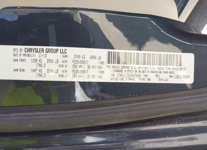 Photo 9 of 2014 Chrysler Town & COUNTRY TOURING-L 30TH ANNIVERSARY (VIN 2C4RC1CG8ER239564)