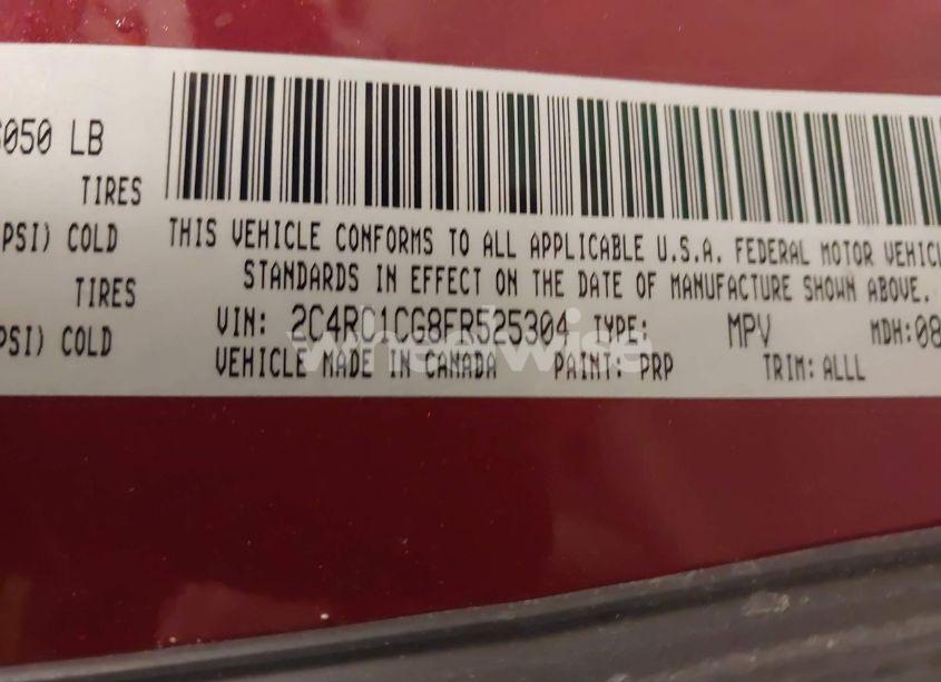 Photo 9 of 2015 Chrysler Town & COUNTRY TOURING-L (VIN 2C4RC1CG8FR525304)