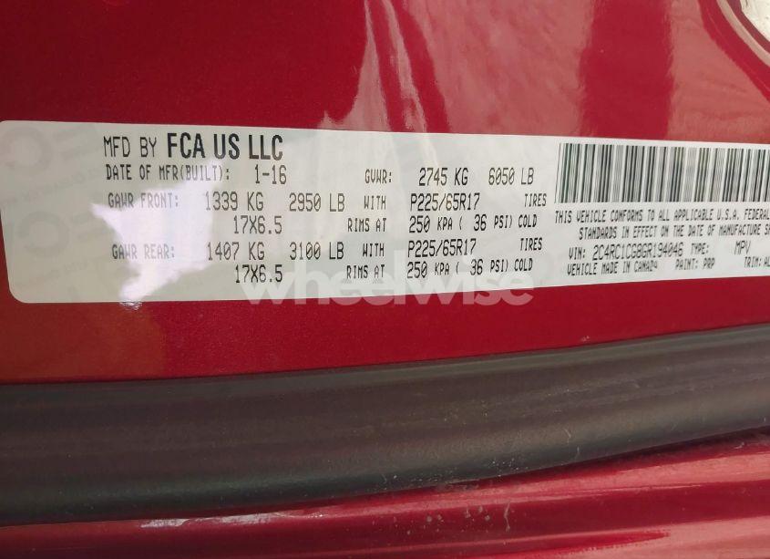 Photo 9 of 2016 Chrysler Town & COUNTRY TOURING-L ANNIVERSARY EDITION (VIN 2C4RC1CG8GR194046)