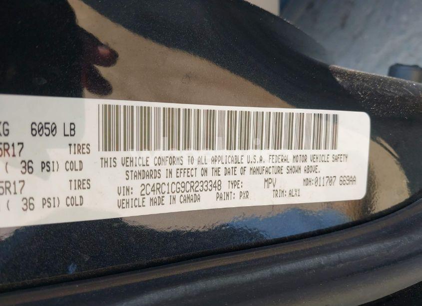 Photo 9 of 2012 Chrysler Town & COUNTRY TOURING-L (VIN 2C4RC1CG9CR233348)