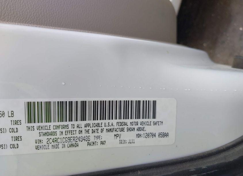 Photo 9 of 2014 Chrysler Town & COUNTRY TOURING-L 30TH ANNIVERSARY (VIN 2C4RC1CG9ER249486)