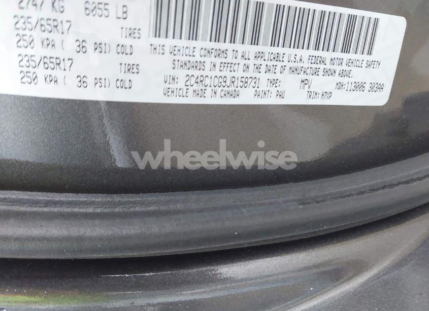 Photo 9 of 2018 Chrysler Pacifica LX (VIN 2C4RC1CG9JR158731)