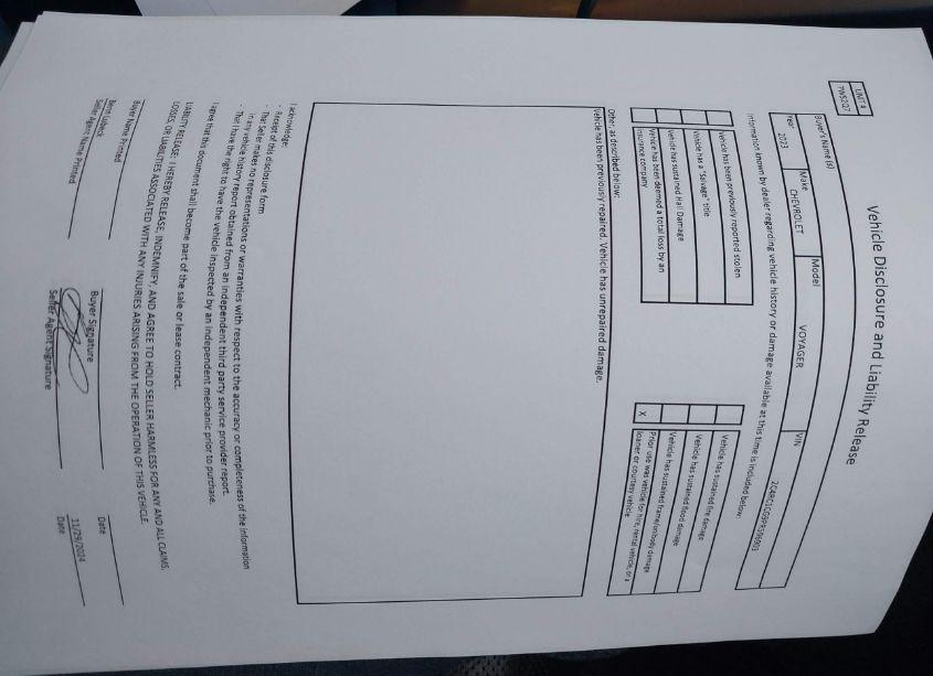 Photo 6 of 2023 Chrysler Voyager LX (VIN 2C4RC1CG9PR596903)