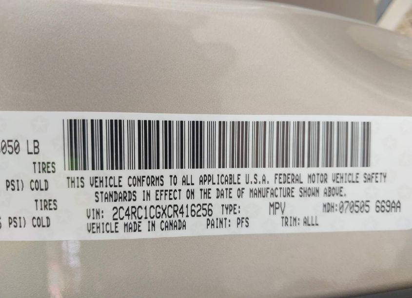 Photo 9 of 2012 Chrysler Town & COUNTRY TOURING-L (VIN 2C4RC1CGXCR416256)