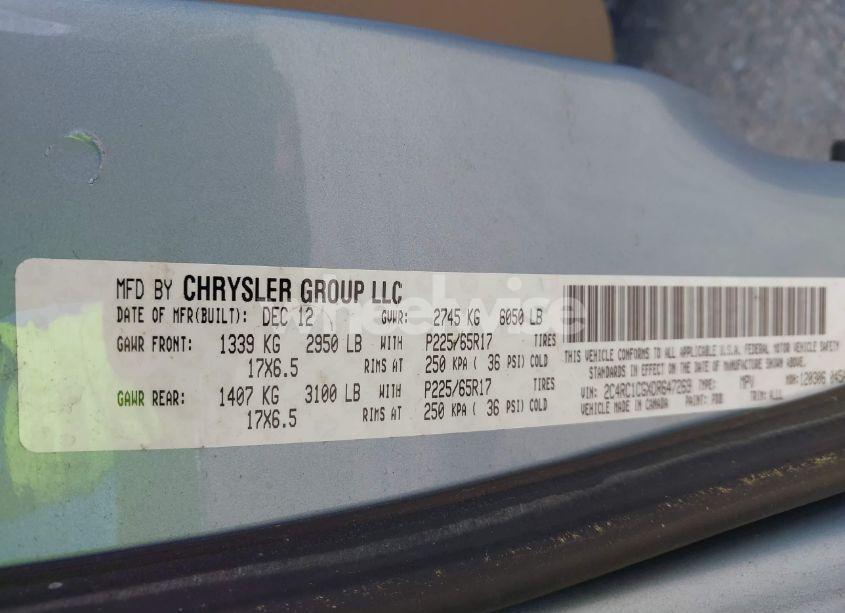 Photo 9 of 2013 Chrysler Town & COUNTRY TOURING-L (VIN 2C4RC1CGXDR647269)