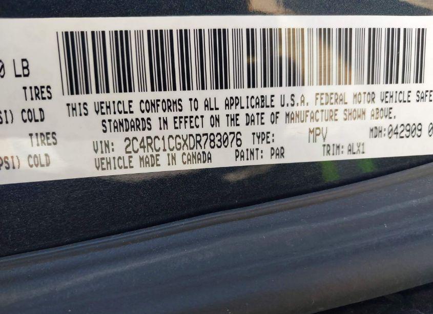 Photo 9 of 2013 Chrysler Town & COUNTRY TOURING-L (VIN 2C4RC1CGXDR783076)