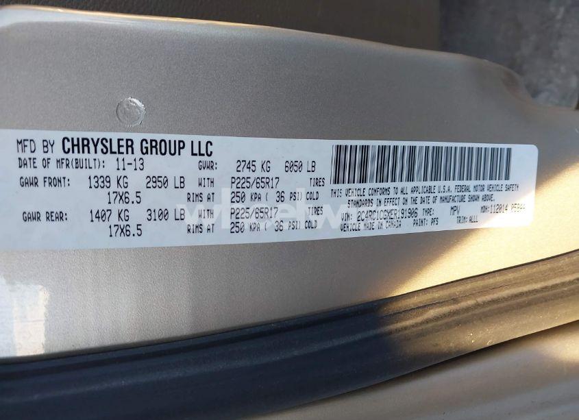 Photo 9 of 2014 Chrysler Town & COUNTRY TOURING-L (VIN 2C4RC1CGXER191906)