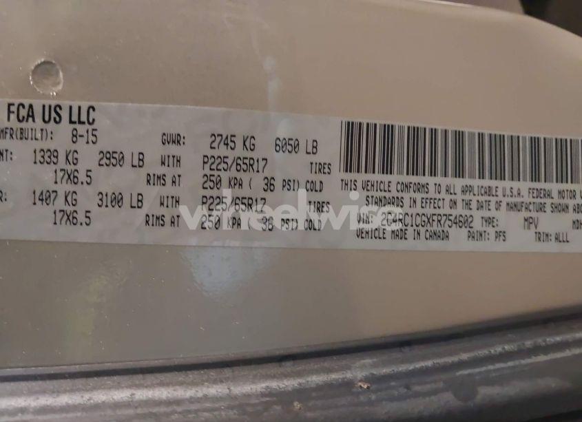 Photo 9 of 2015 Chrysler Town & COUNTRY TOURING-L (VIN 2C4RC1CGXFR754602)