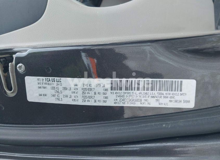 Photo 9 of 2016 Chrysler Town & COUNTRY TOURING-L ANNIVERSARY EDITION (VIN 2C4RC1CGXGR166538)