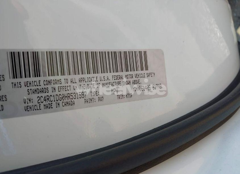 Photo 9 of 2017 Chrysler Pacifica TOURING (VIN 2C4RC1DG0HR531597)