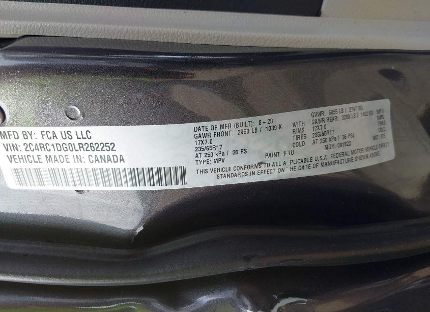 Photo 9 of 2020 Chrysler Voyager LXI (VIN 2C4RC1DG0LR262252)