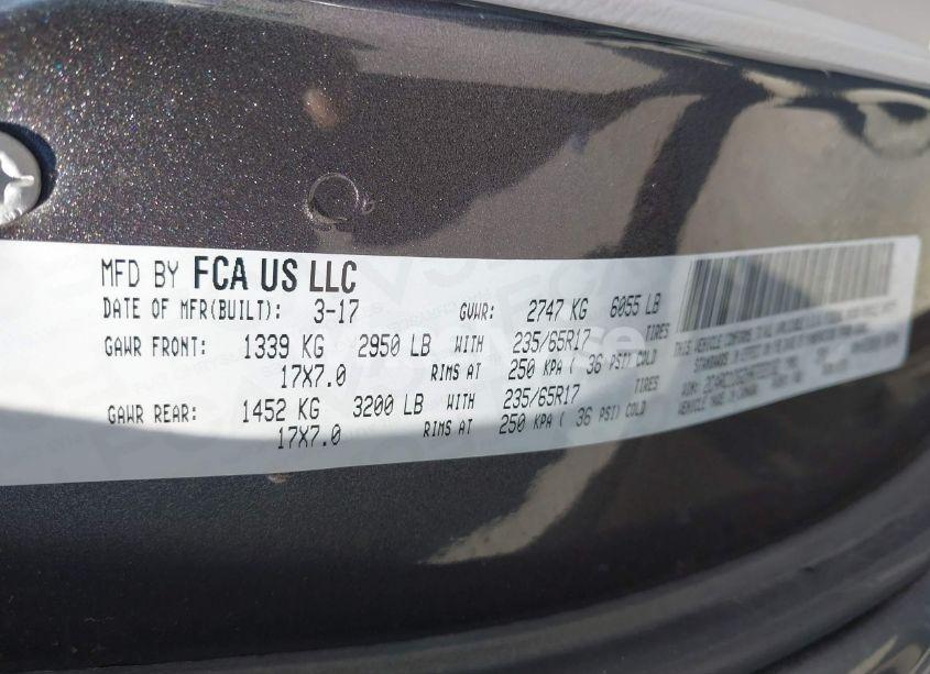 Photo 9 of 2017 Chrysler Pacifica TOURING (VIN 2C4RC1DG2HR722132)