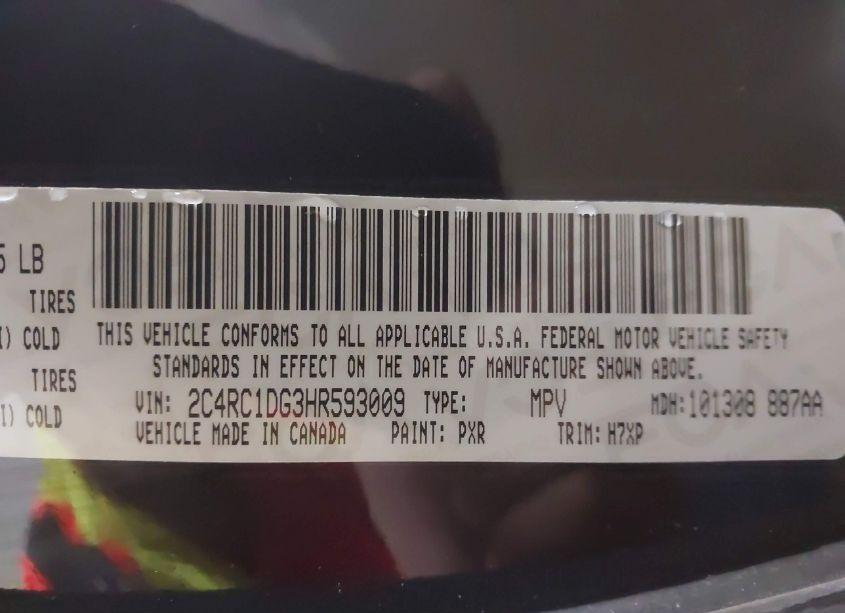 Photo 9 of 2017 Chrysler Pacifica TOURING (VIN 2C4RC1DG3HR593009)