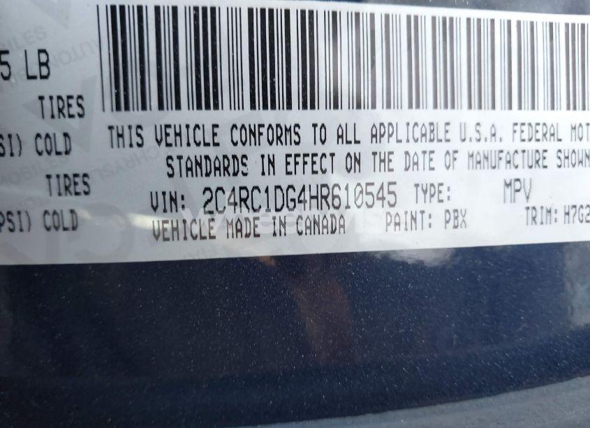 Photo 9 of 2017 Chrysler Pacifica TOURING (VIN 2C4RC1DG4HR610545)