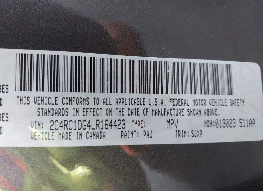 Photo 9 of 2020 Chrysler Voyager LXI (VIN 2C4RC1DG4LR164423)