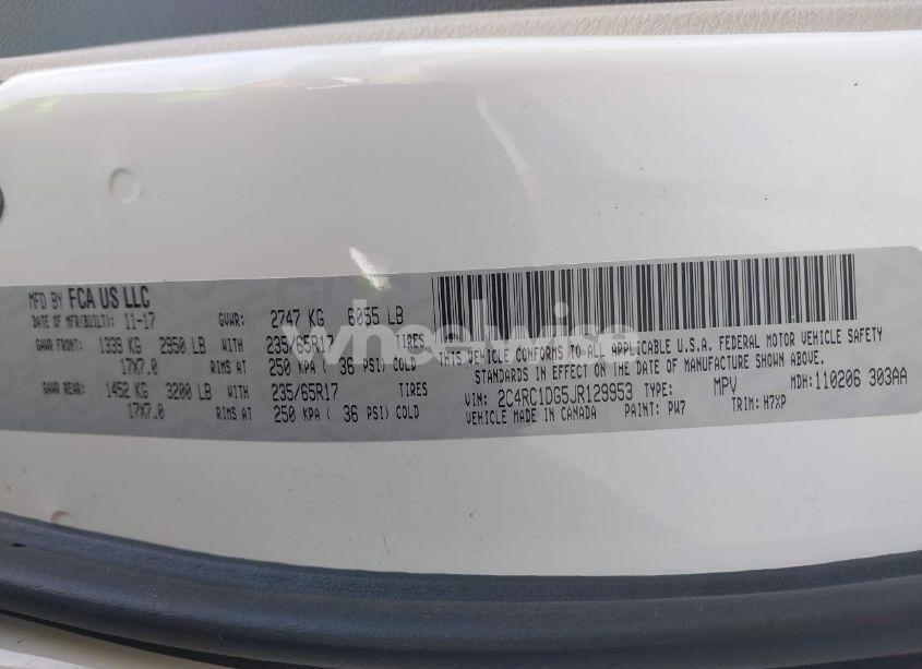 Photo 9 of 2018 Chrysler Pacifica TOURING (VIN 2C4RC1DG5JR129953)