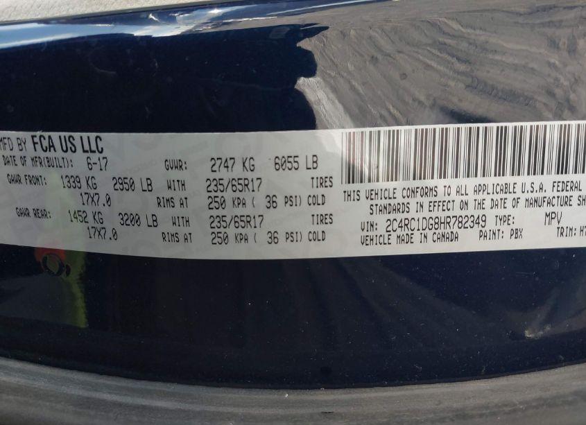 Photo 9 of 2017 Chrysler Pacifica TOURING (VIN 2C4RC1DG8HR782349)