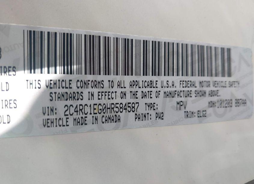 Photo 9 of 2017 Chrysler Pacifica TOURING-L PLUS (VIN 2C4RC1EG0HR584587)