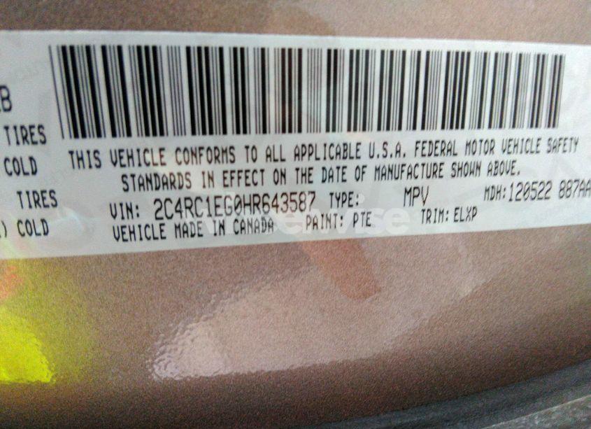 Photo 9 of 2017 Chrysler Pacifica TOURING-L PLUS (VIN 2C4RC1EG0HR643587)