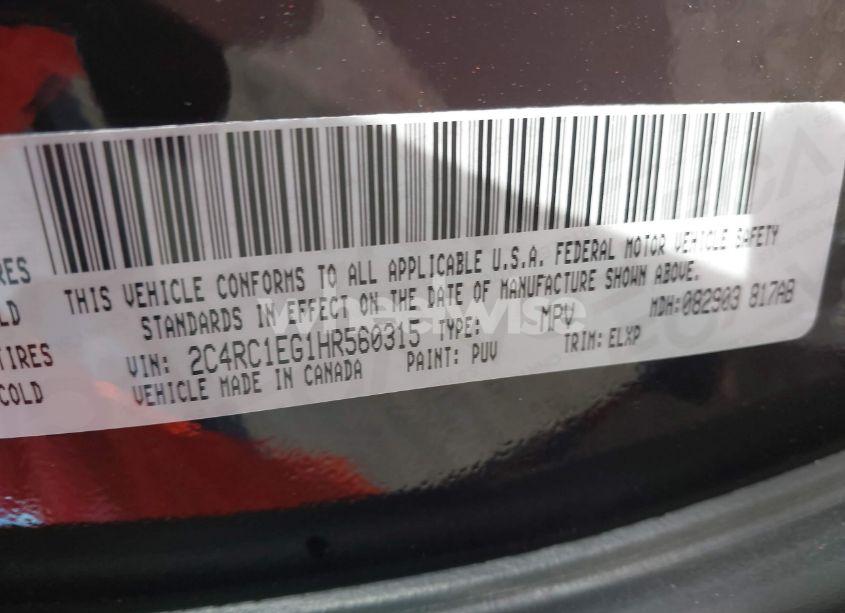 Photo 9 of 2017 Chrysler Pacifica TOURING-L PLUS (VIN 2C4RC1EG1HR560315)