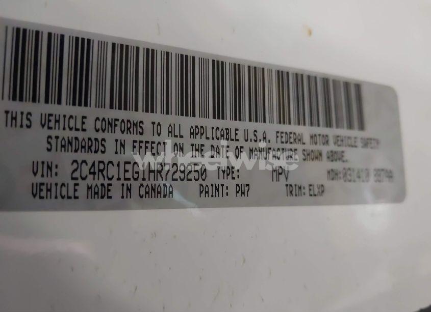Photo 9 of 2017 Chrysler Pacifica TOURING-L PLUS (VIN 2C4RC1EG1HR729250)