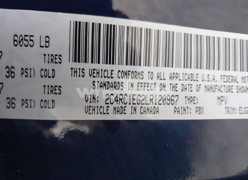 Photo 9 of 2020 Chrysler Pacifica TOURING L PLUS (VIN 2C4RC1EG2LR120967)