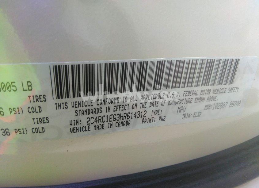 Photo 9 of 2017 Chrysler Pacifica TOURING-L PLUS (VIN 2C4RC1EG3HR614312)