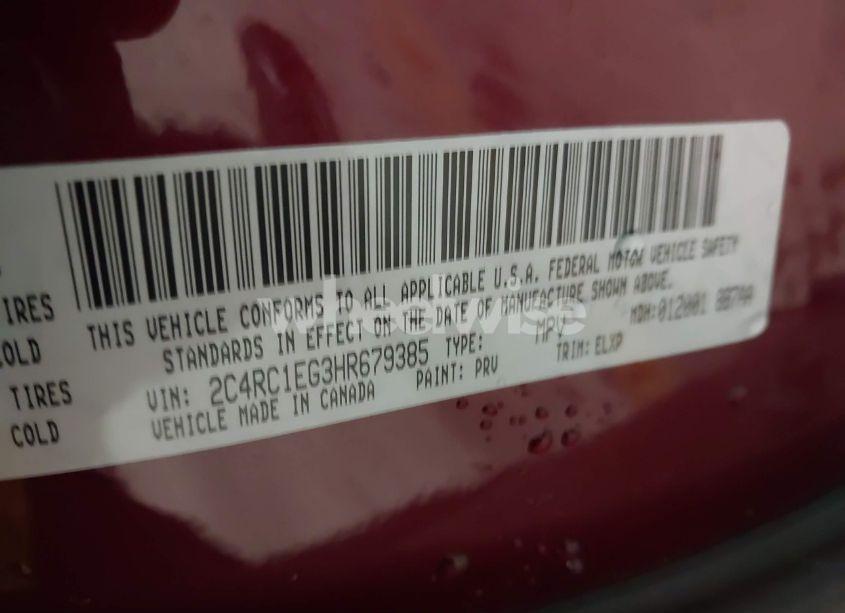 Photo 9 of 2017 Chrysler Pacifica TOURING-L PLUS (VIN 2C4RC1EG3HR679385)