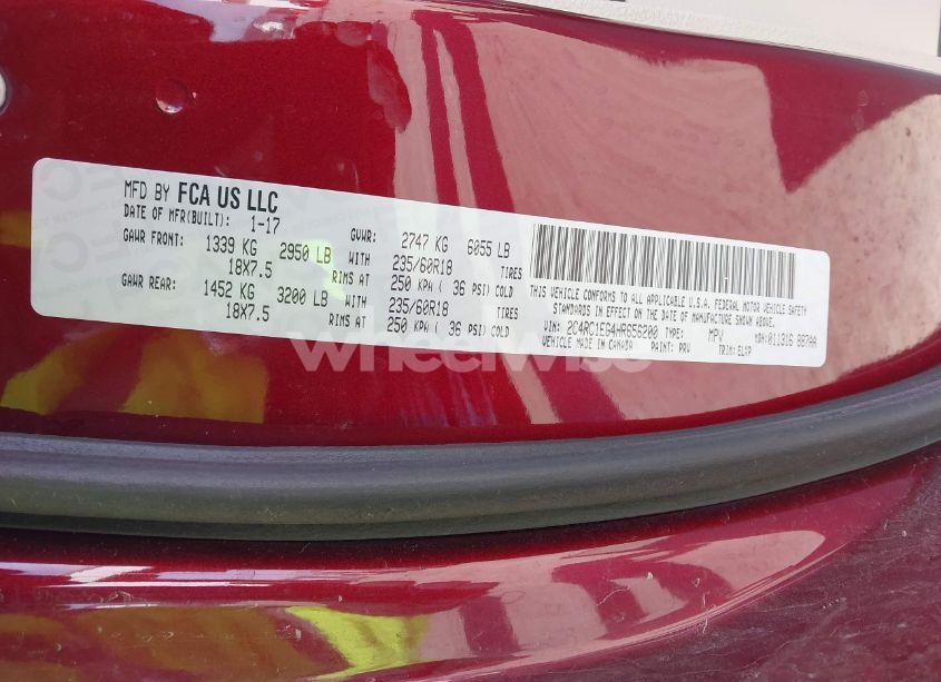 Photo 9 of 2017 Chrysler Pacifica TOURING-L PLUS (VIN 2C4RC1EG4HR656200)