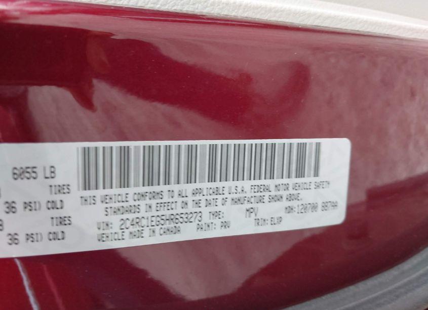 Photo 9 of 2017 Chrysler Pacifica TOURING-L PLUS (VIN 2C4RC1EG5HR653273)