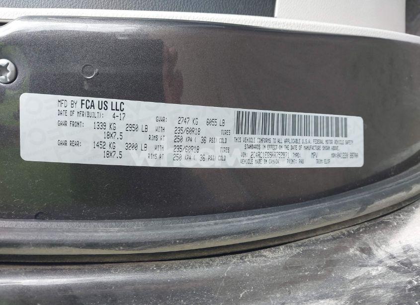 Photo 9 of 2017 Chrysler Pacifica TOURING-L PLUS (VIN 2C4RC1EG5HR752871)