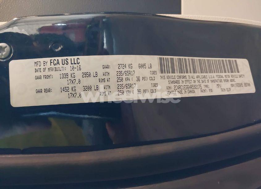 Photo 9 of 2017 Chrysler Pacifica TOURING-L PLUS (VIN 2C4RC1EG6HR592175)